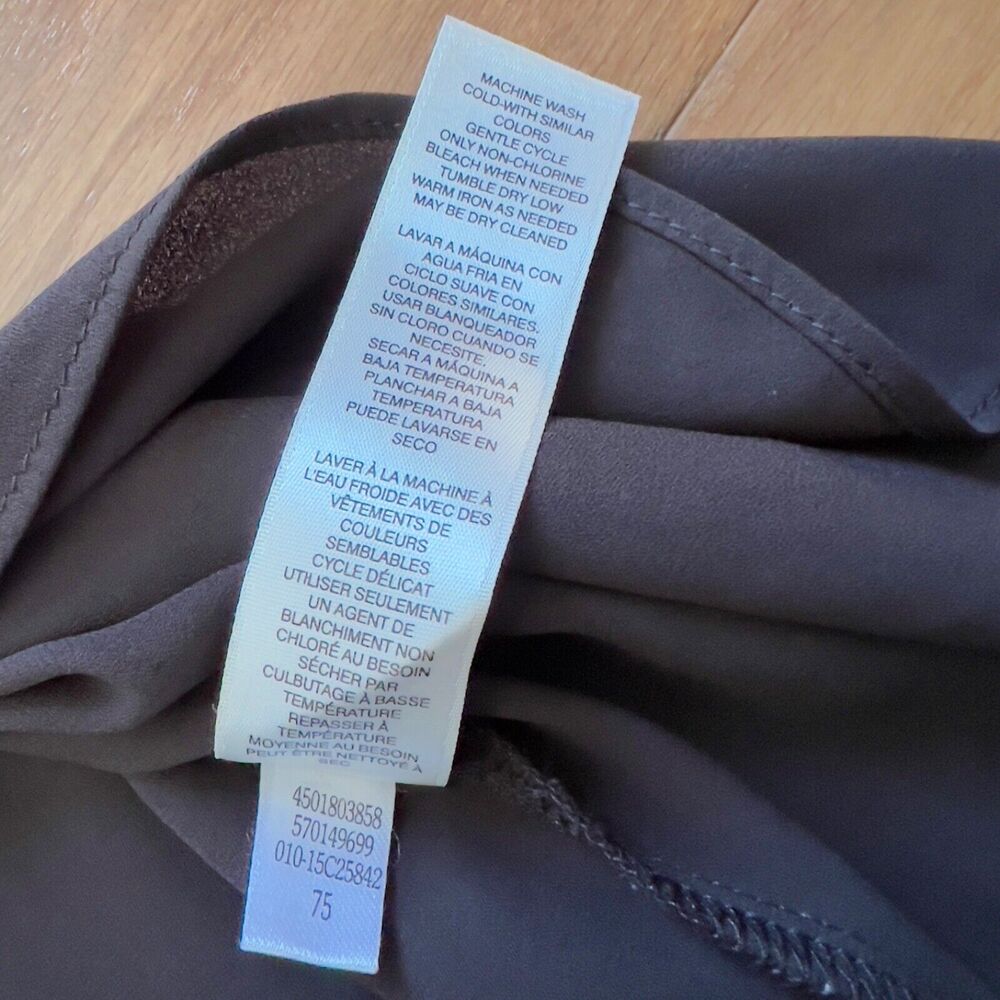 Chico's Tank Size 2 (L/12) Black Classic Layer Jade Crossover Back Zipper - Picture 6 of 8